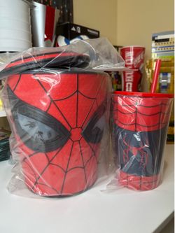 Spider-Man Popcorn bucket with drink combo