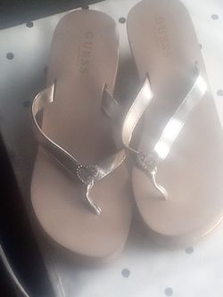 Guess Flip FlopSandals with Heart Detail