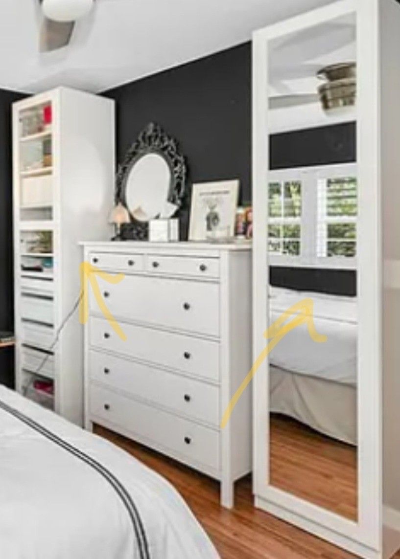 Cabinet Floor to Ceiling Mirrored and Glass Cabinets