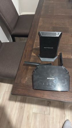 Net Gear router and Modem.