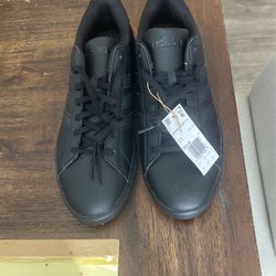 Adidas Black W/Blk Stripe Size 12