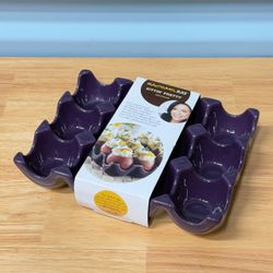 Rachael Ray Sittin’ Pretty Purple Stoneware Deviled Egg Serving Tray 12 Egg Holder  Brand new, never used Rachael Ray Sittin’ Pretty stoneware deviled