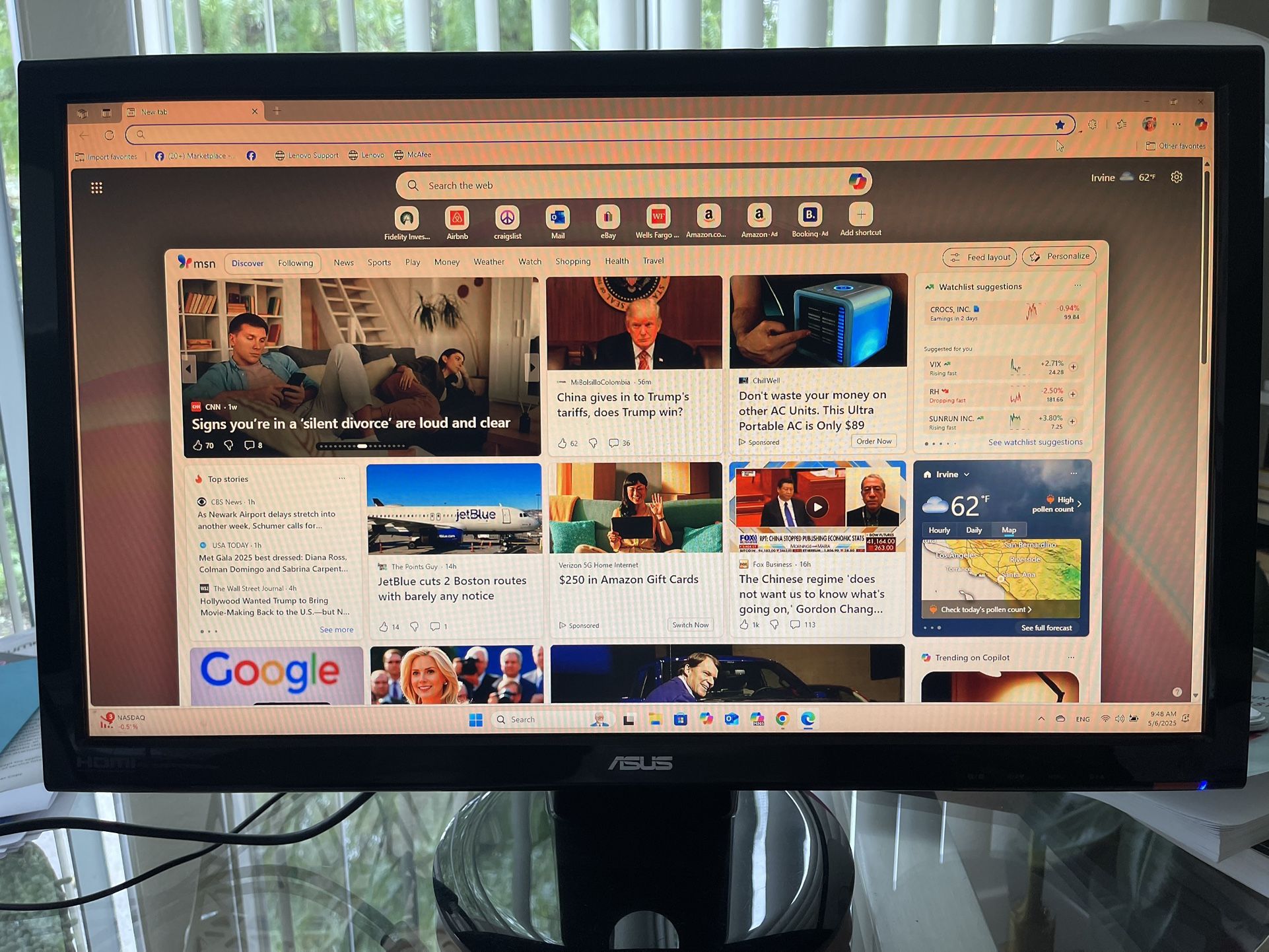 Asus Computer Monitor 24”