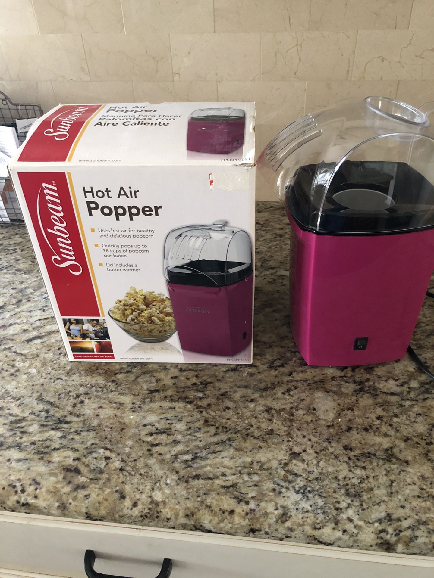 Sunbeam hot air popcorn popper