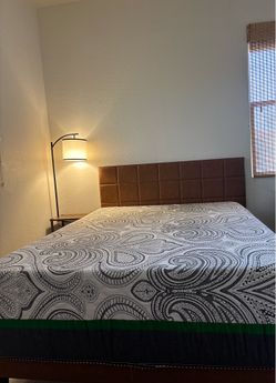 Modern Queen Bed Frame + Mattress Set