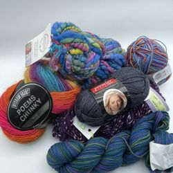 Mixed Lot Of 6 Skein Yarn 