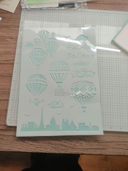 Hot Air Balloon Stencil, 8-1/4x11-3/4