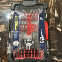 Bosch 20 Piece Impact Tough Drill Driver Custom Case System Set DDMS20