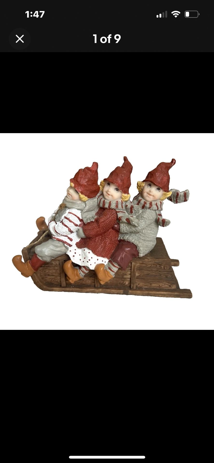 Vintage SID Dashing through the Snow in a Sleigh Coin Piggy Bank Christmas Decor