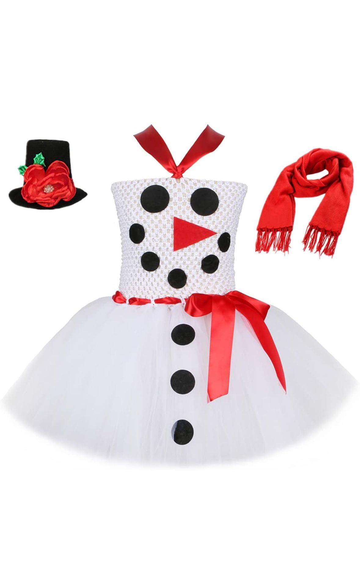 Toddler Girls Xmas Costume Holiday Party Hair Hoop Tail Halloween Dress Up