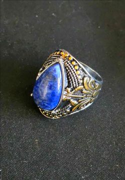 Large SS Lapis Ring