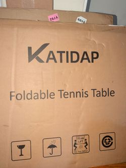 Katidap Full Size Foldable Ping Pong / Table Tennis Table – New in Box”