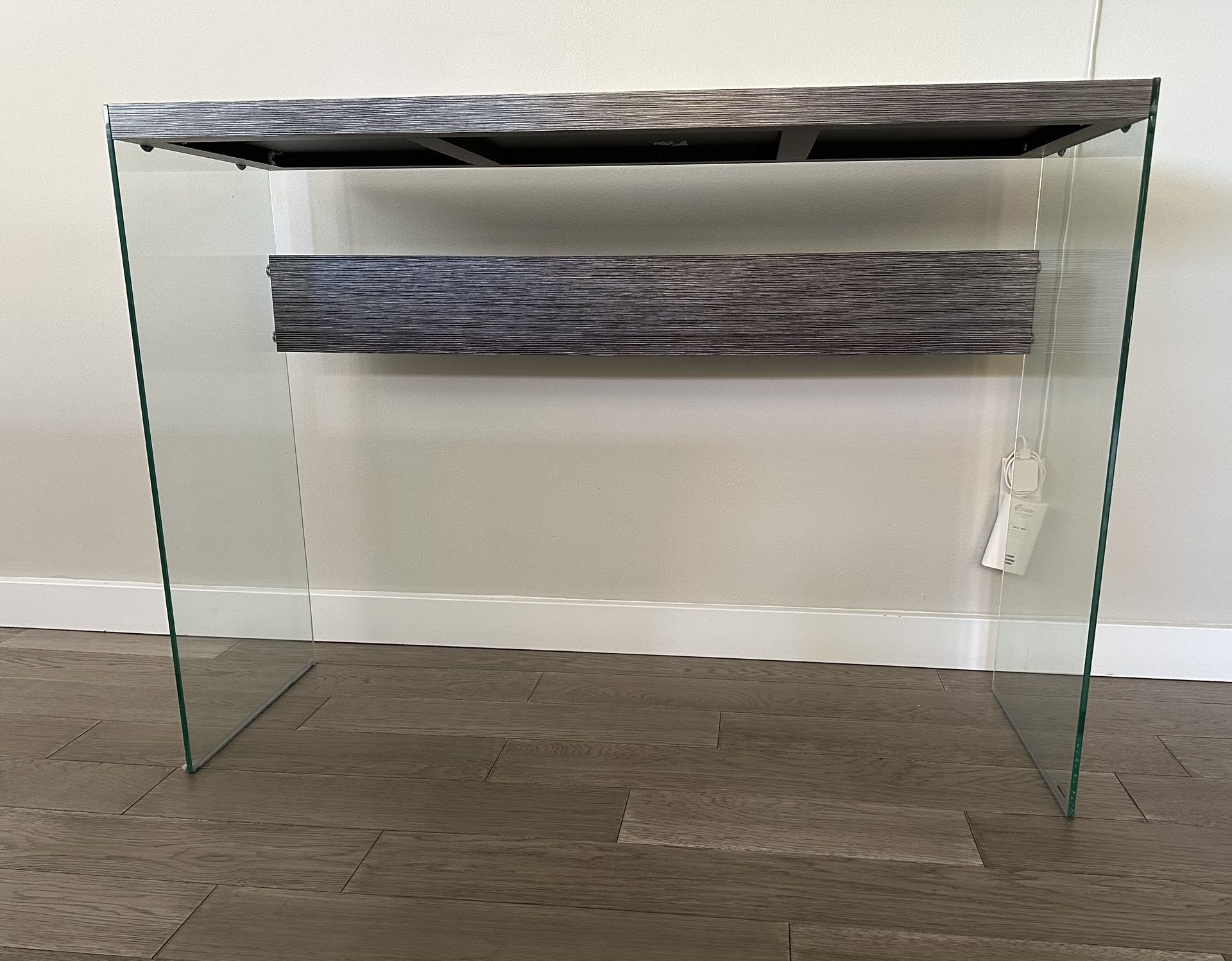 Glass And Wood Sofa Table