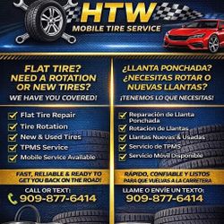 mobile Tire Service 7days Mount Balance Rotation Fix Flat tpms Sensors Installation Programming 