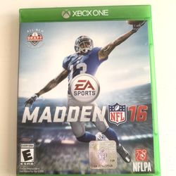 XBOX ONE MADDEN NFL 16 VIDEO GAME