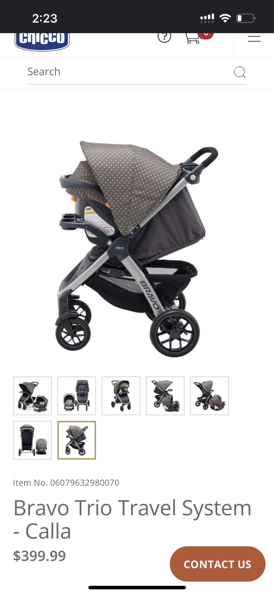 Chicco Bravo Trio Stroller - Calla