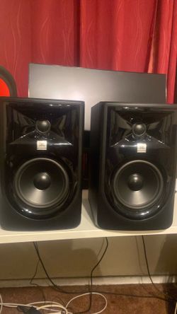 JBL 3 Series MKII 5” Studio Monitors (Pair) + Cables – $100 OBO