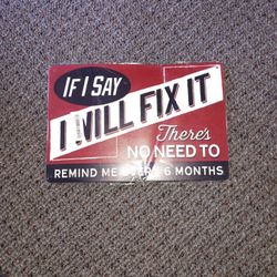 Tin Sign