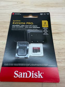 New SanDisk Extreme Pro 2TB MicroSDXC Card