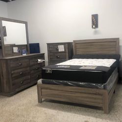 Millie Brown Panel Bedroom Set / Queen and King Bed Frame 