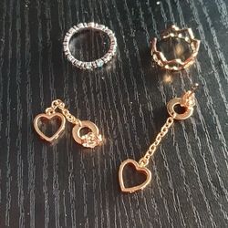 Two Rings And 2 Earrings 