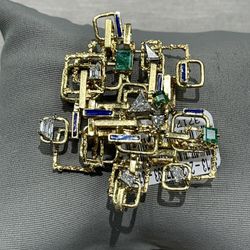 18k 18.7g Broach With Diamonds
