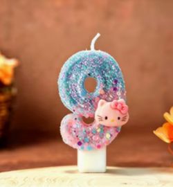 Hello Kitty Number 9 Birthday Candle
