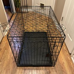 36" Large Dog Foldable Metal Crate w/ Divider (Perfect for a Larger Breed Puppy)