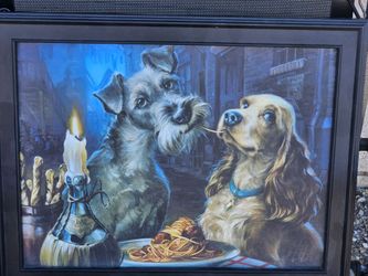 Disney Fine Art Limited Edition Canvas titled "Bella Notte" by artist Heather https://offerup.com/redirect/?o=RWR3YXJkcy5JdA== depicts the iconic spag