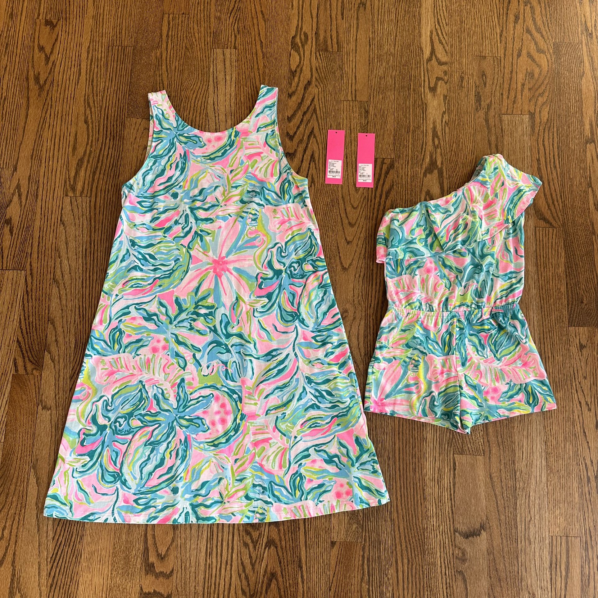 Lilly Pulitzer Mom Dress and Mini Daughter Matching Romper One In A Melon