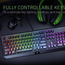 Razer BlackWidow Mechanical Gaming Keyboard: Green Mechanical Switches - Tactile Chroma RGB Lighting - Programmable Macros