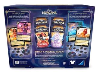 Disney Lorcana First Chapter Bundle Gift Box  2 Play Decks and 6 Booster Packs