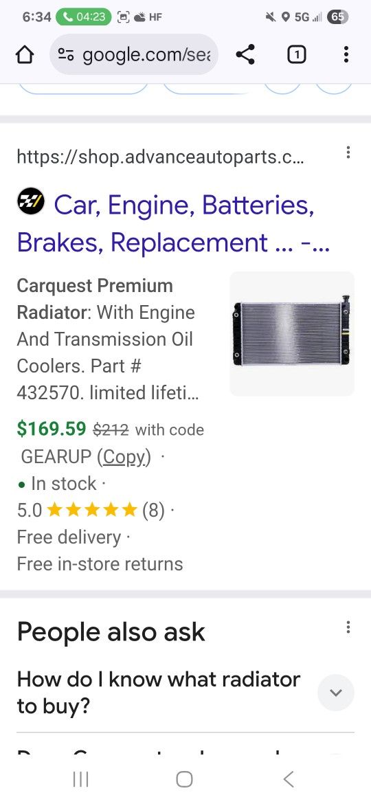 Chevy Truck Radiator New In Box 1988 To 2000