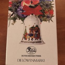Hutschenreuther 1997 Christmas Ole Winter Porcelain Bell Ornament Germany