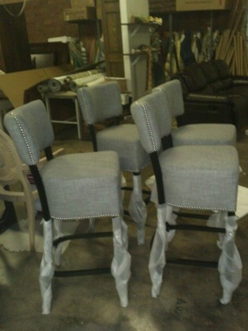 4 Barstools With Nails