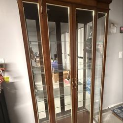 Glass Display Cabinet with Light