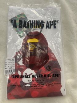 White And Red Bape Tee Size M