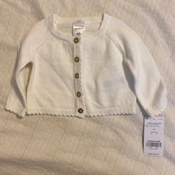 White cardigan New Born NWT
