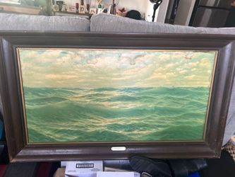 Vintage items, paintings lamp clock