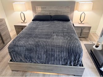 Bedroom set made in Italy, living room set Shaq sofa and loveseat,  wall unit.