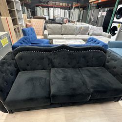 Black Three Seaters Sofa 