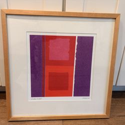Modern Art Print with Red and Purple