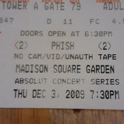 Madison Square garden phish 12/3/09