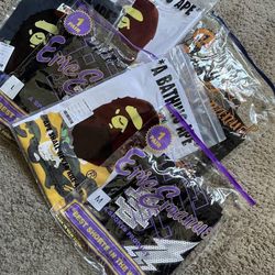 Bape Tees And EE Shorts