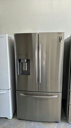 Samsung 3-Door Refrigerator (French Door Fridge) Stainless Steel - French Door Ice Maker
