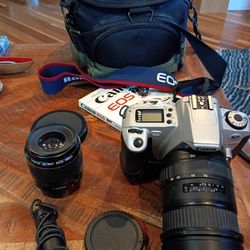 Canon EOS 2000 Rebel Film Camera With Extras 