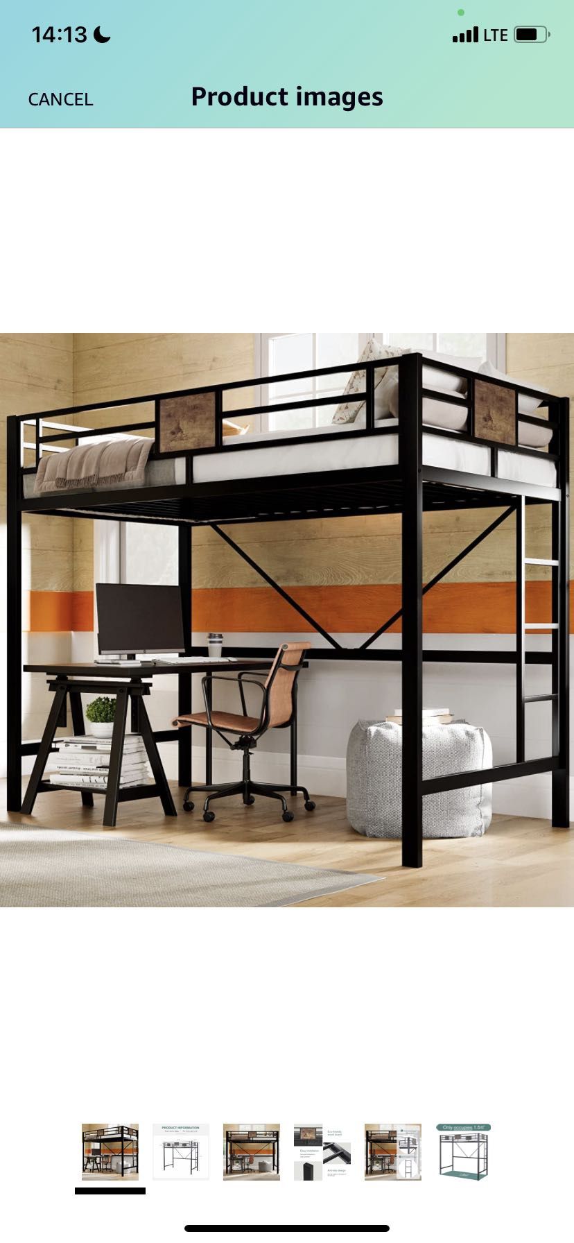 Twin Size Loft Bed Frame with Fully Enclosed Guardrail, Removable Ladders, Saving Space, No Springs, No Noise, No Shaking, Black