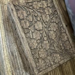 Vintage Hand Carved Box 