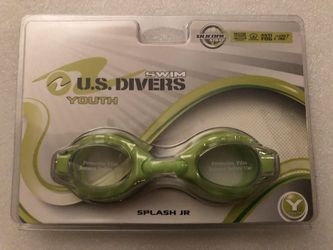 NEW Childrens US DIVERS Swim Goggles Silicone Clear Lenses, Splash Jr, For Youth