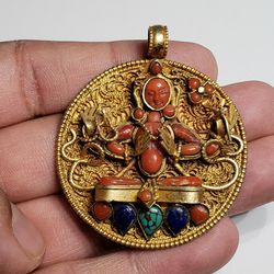 Tibetan Old Sterling Pendant 